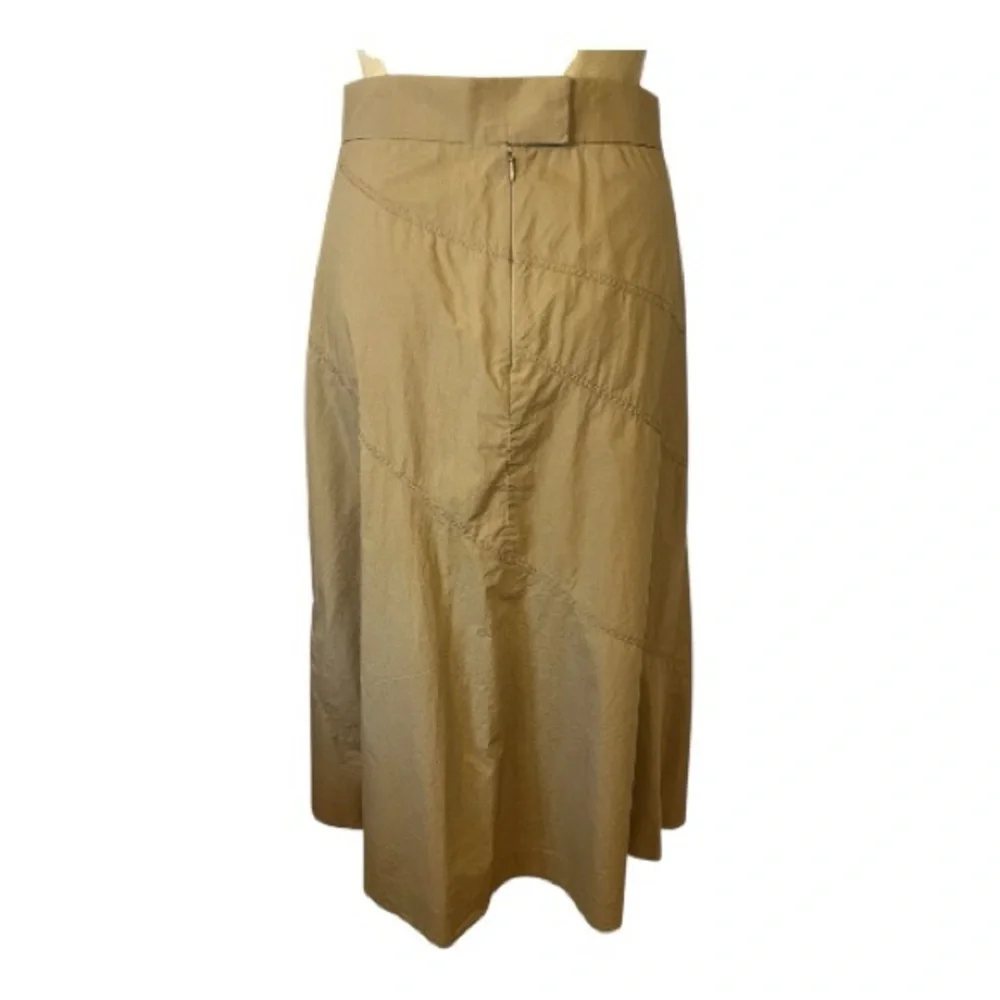 Cos bias cut khaki A-Line cotton maxi Skirt